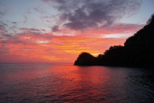 Sonnenuntergang-Karibik