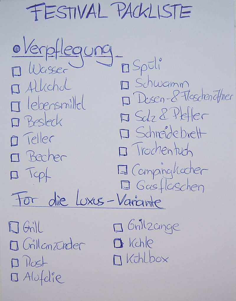 Festival-Packliste-Verpflegung