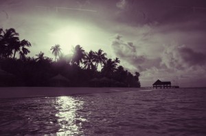 Sonnenuntergang-Malediven