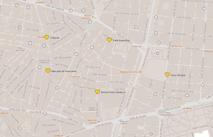 Madrid-Shopping-Karte