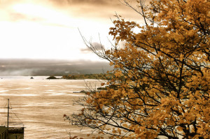 Herbst Wochenende im Fjord von Oslo
