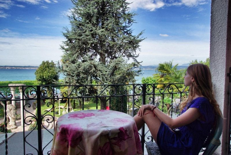 Aussicht Balkon Hotel Catullo