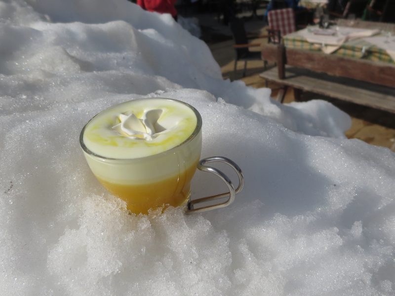 skiing in the dolomites - drink