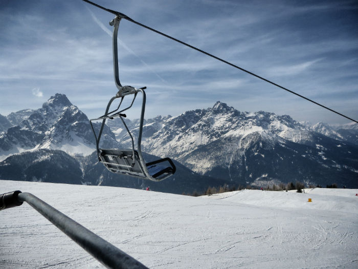 skiing in the dolomites - my view