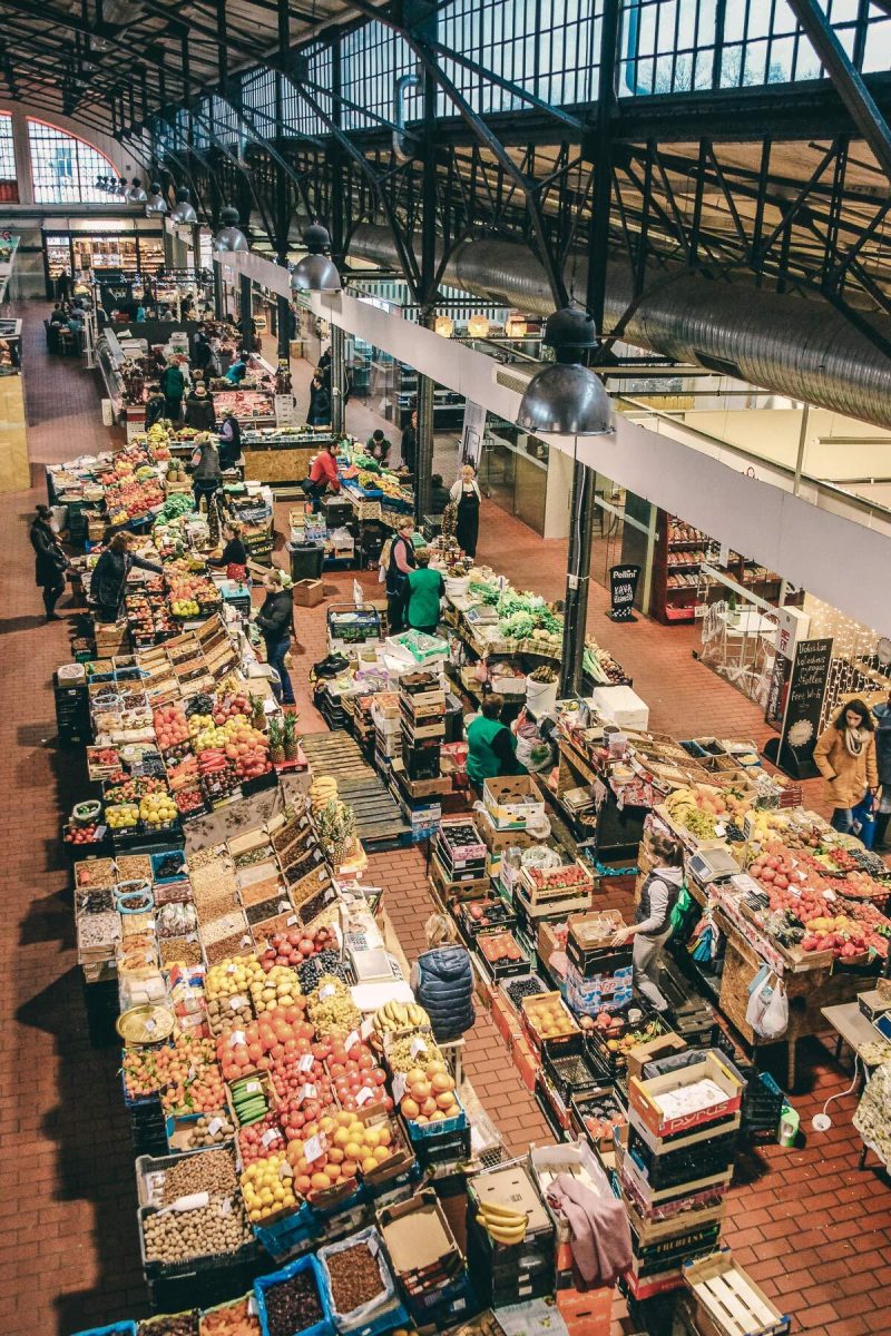 markthalle vilnius von oben