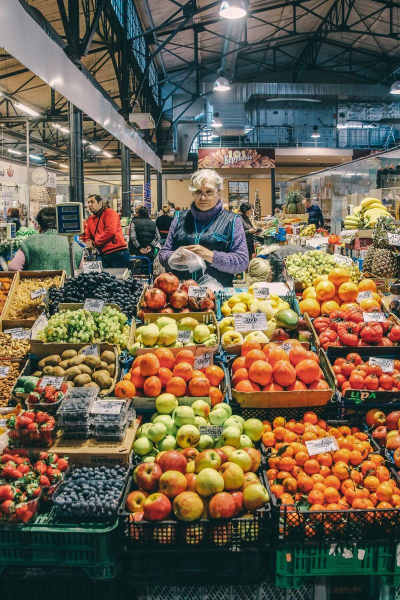 obststand vilnius markthalle