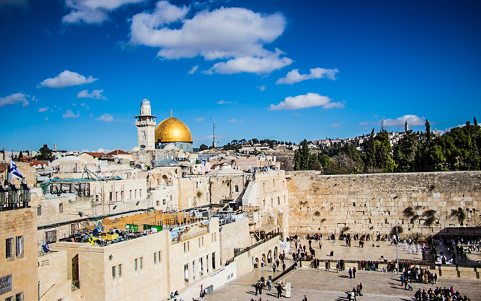 Blick auf die Klagemauer in Jerusalem