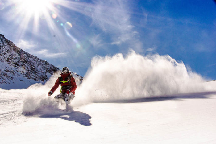 Freeriden in Stubai Snowboard