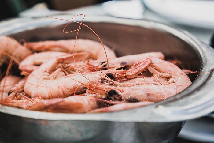 Fangfrische Shrimps in Lissabon