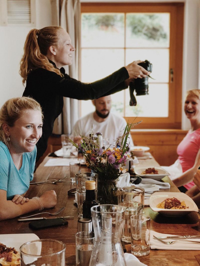 Blogger beim Mittagessen