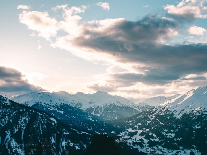 Sonnenuntergang Skigebiet Hochzeiger
