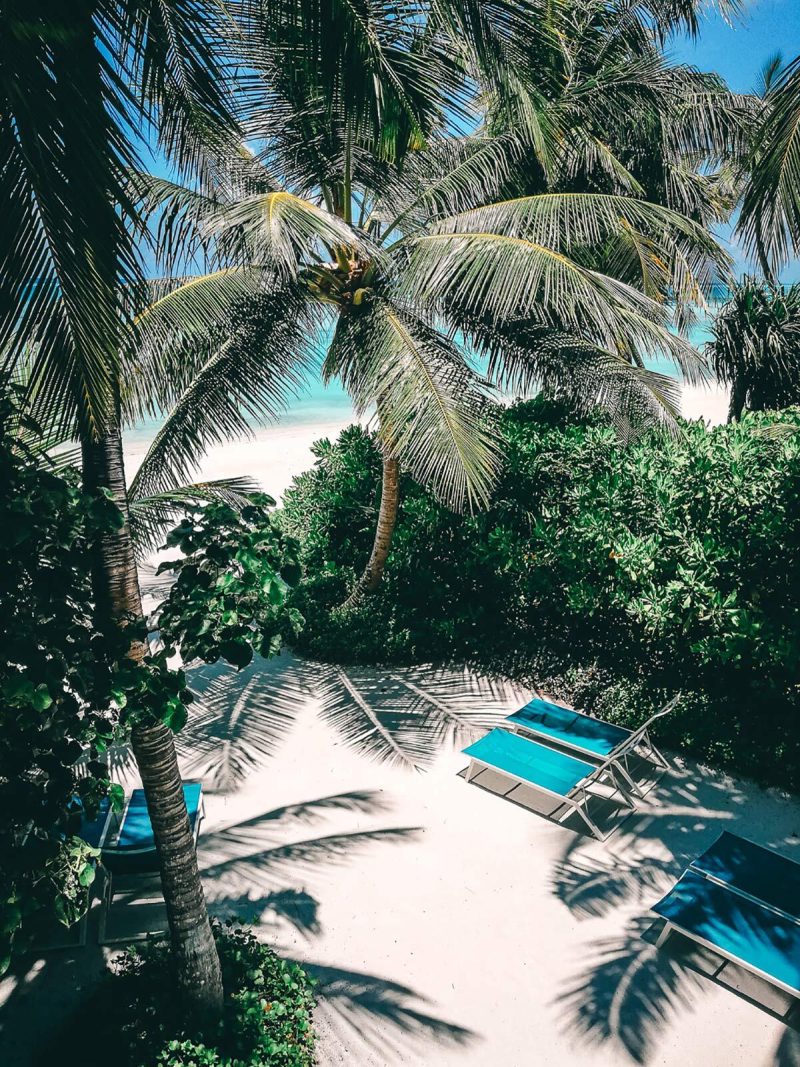 Blick auf die Liegen