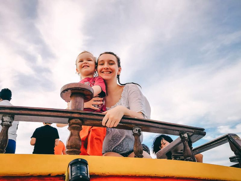 Pia Winter und Sohn Bootstour