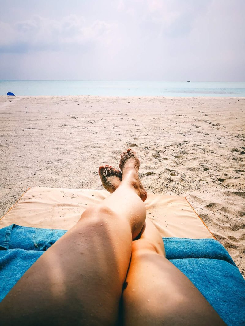 Strand Beine Malediven