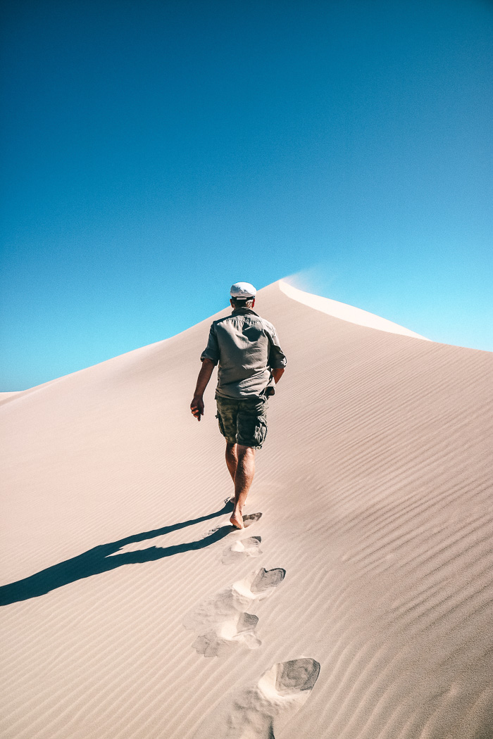 Sand Sledding in Südafrika 