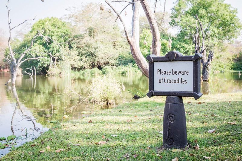 Please beware of crocodiles im AVANI Victoria Falls Resort