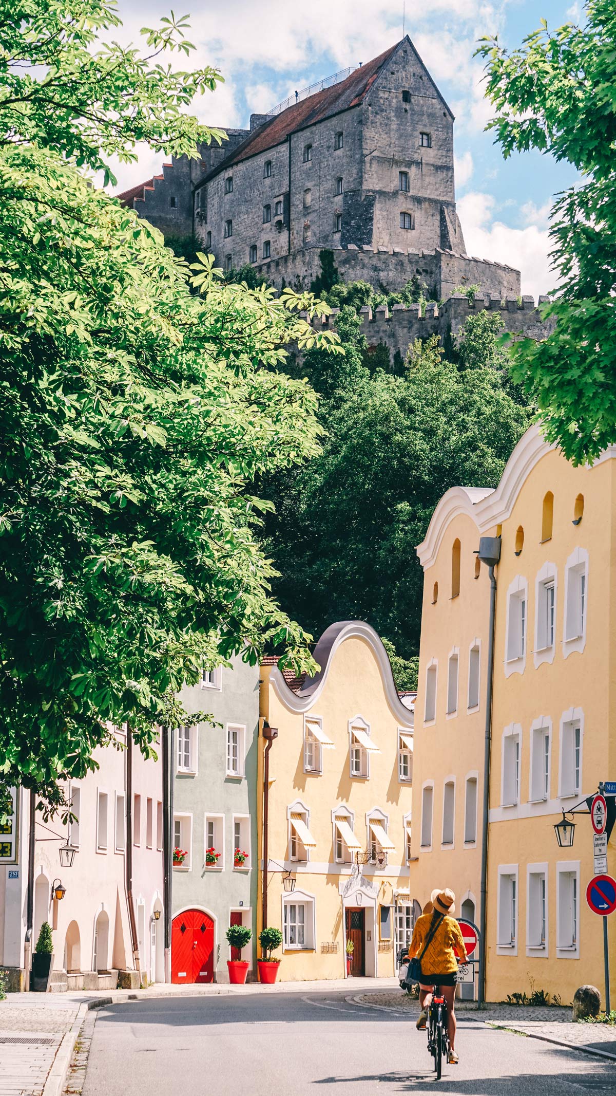 Burghausen Burg Ausblick Altstadt