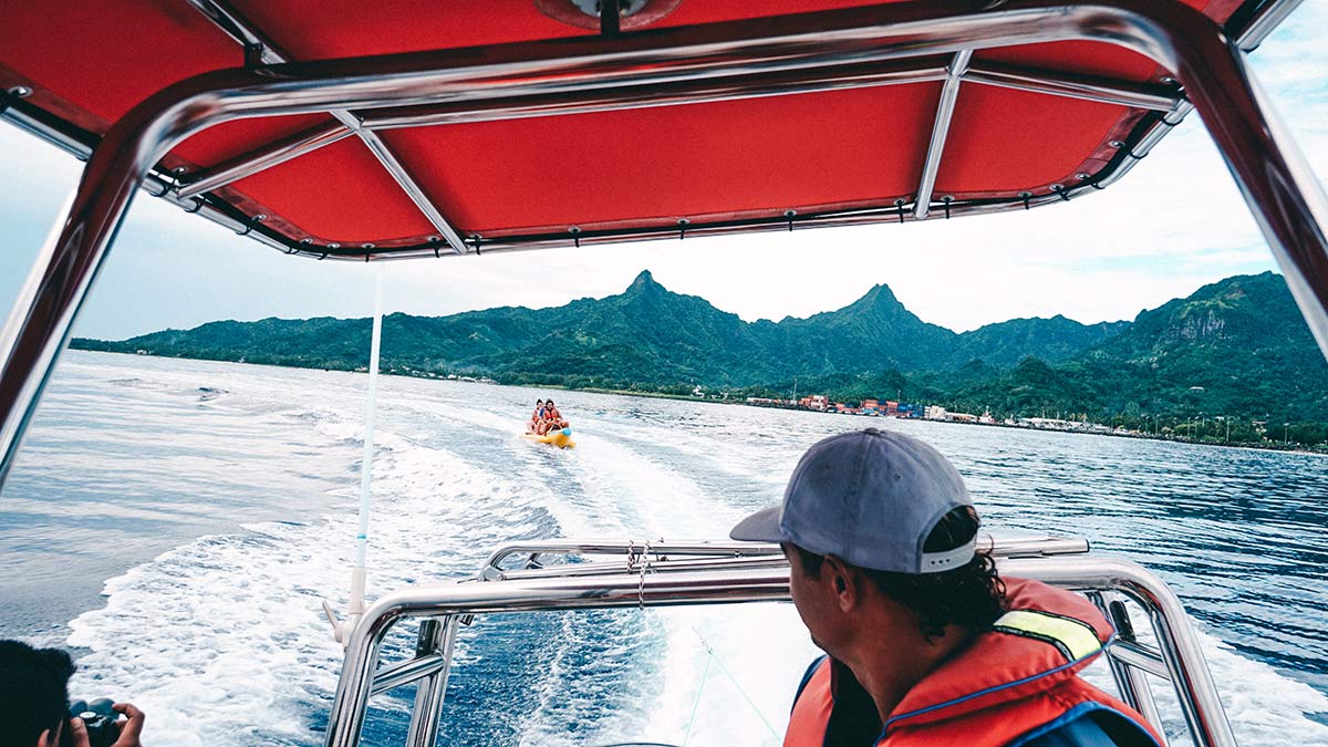 Banane Fahren vor Rarotonga