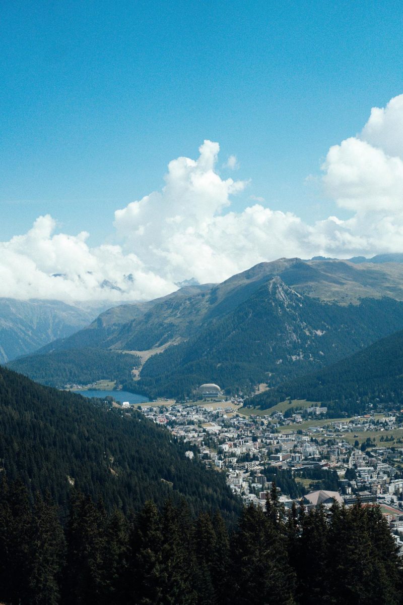 Blick auf Davos