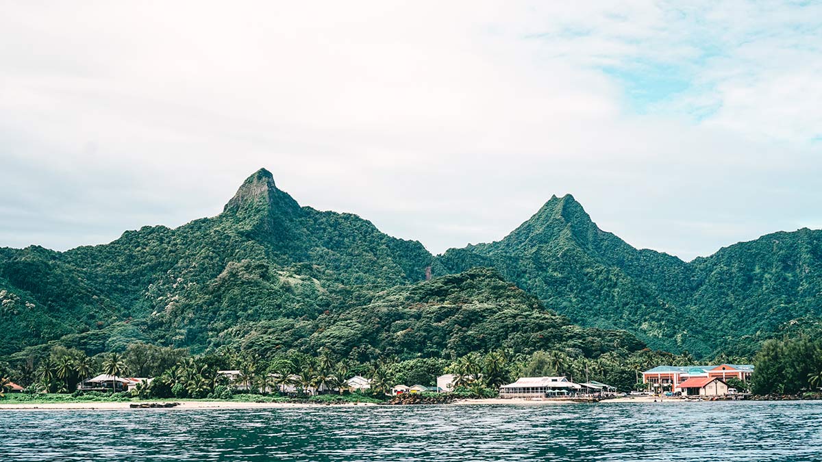 Der Ausblick vom Wasser Banane fahren