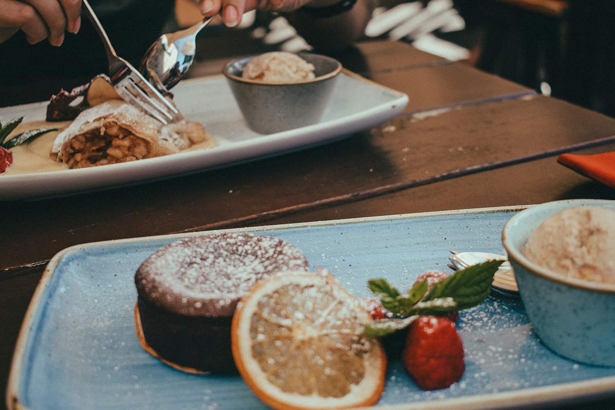 Nachtisch im Restaurant "Kahnfahrt"