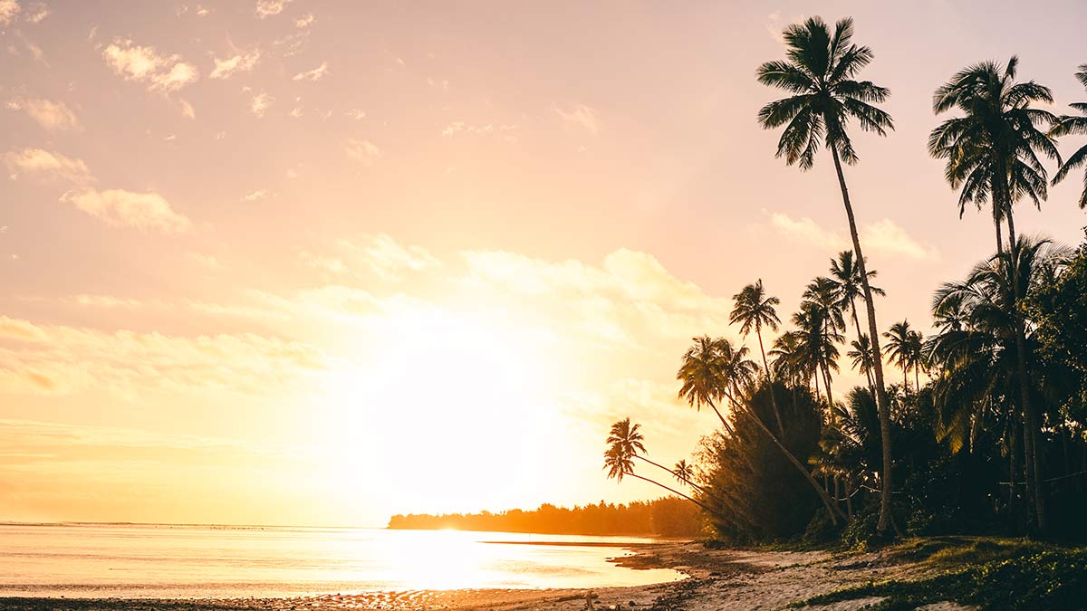 Rarotonga Impressionen Sonnenuntergang