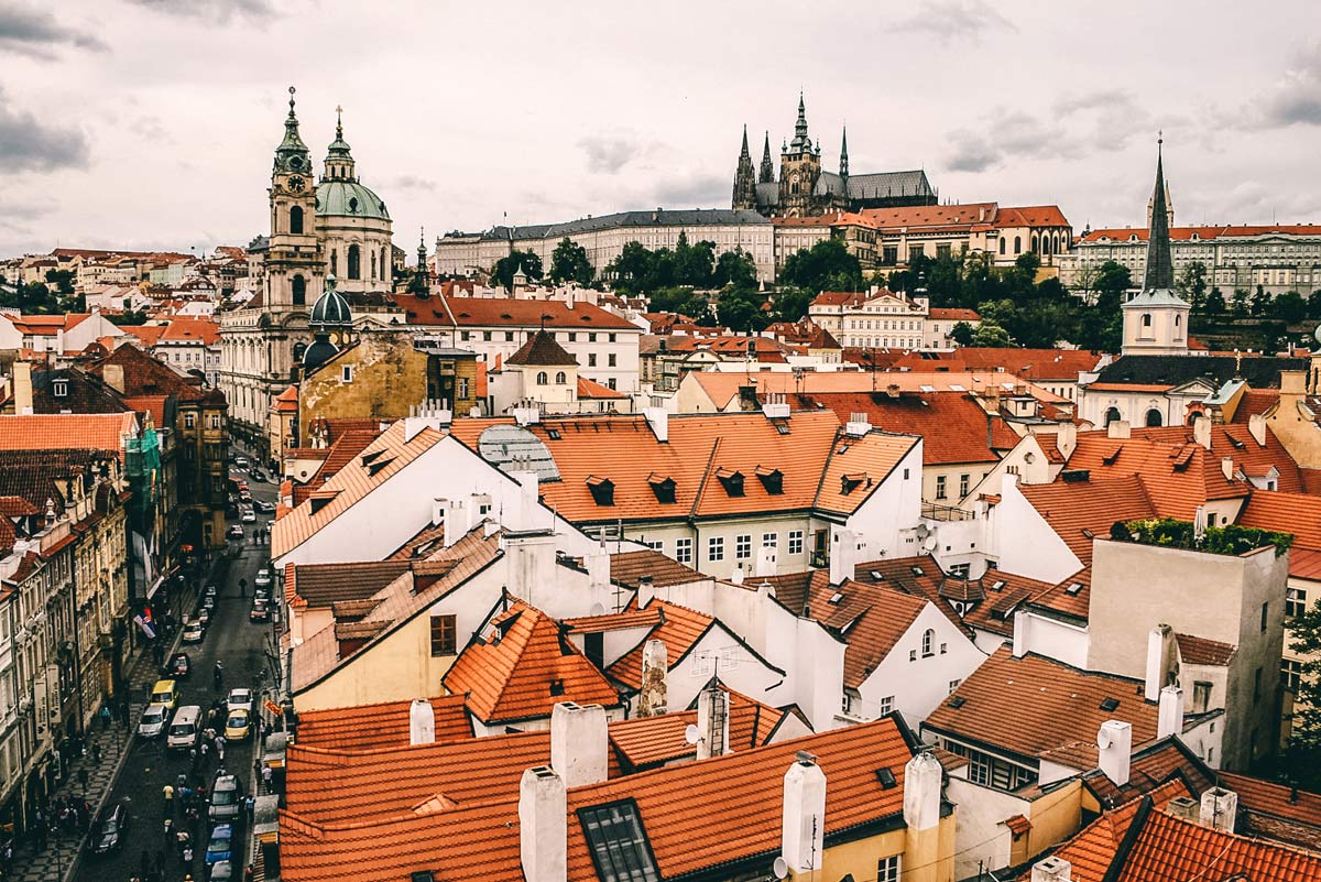 Aussicht auf die Prag Sehenswuerdigkeiten