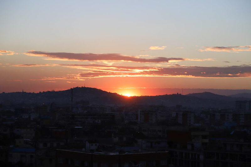 Sonnenuntergang in Afrika