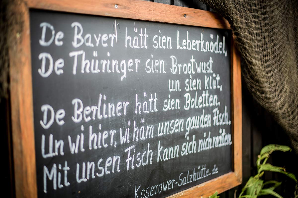 Spruchtafel Koserower Salzhuetten