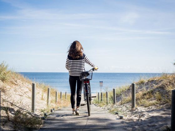Strandstop bei der Fahrradtour nach Swindemuende
