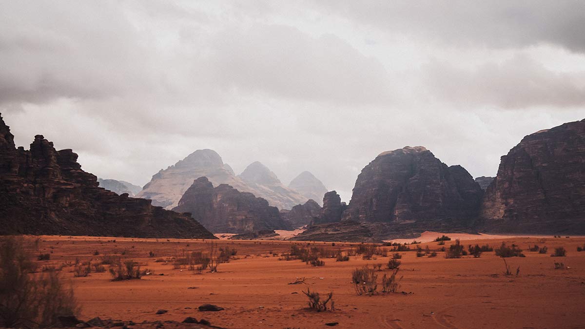 Wadi Rum Landschaft Berge Felsen