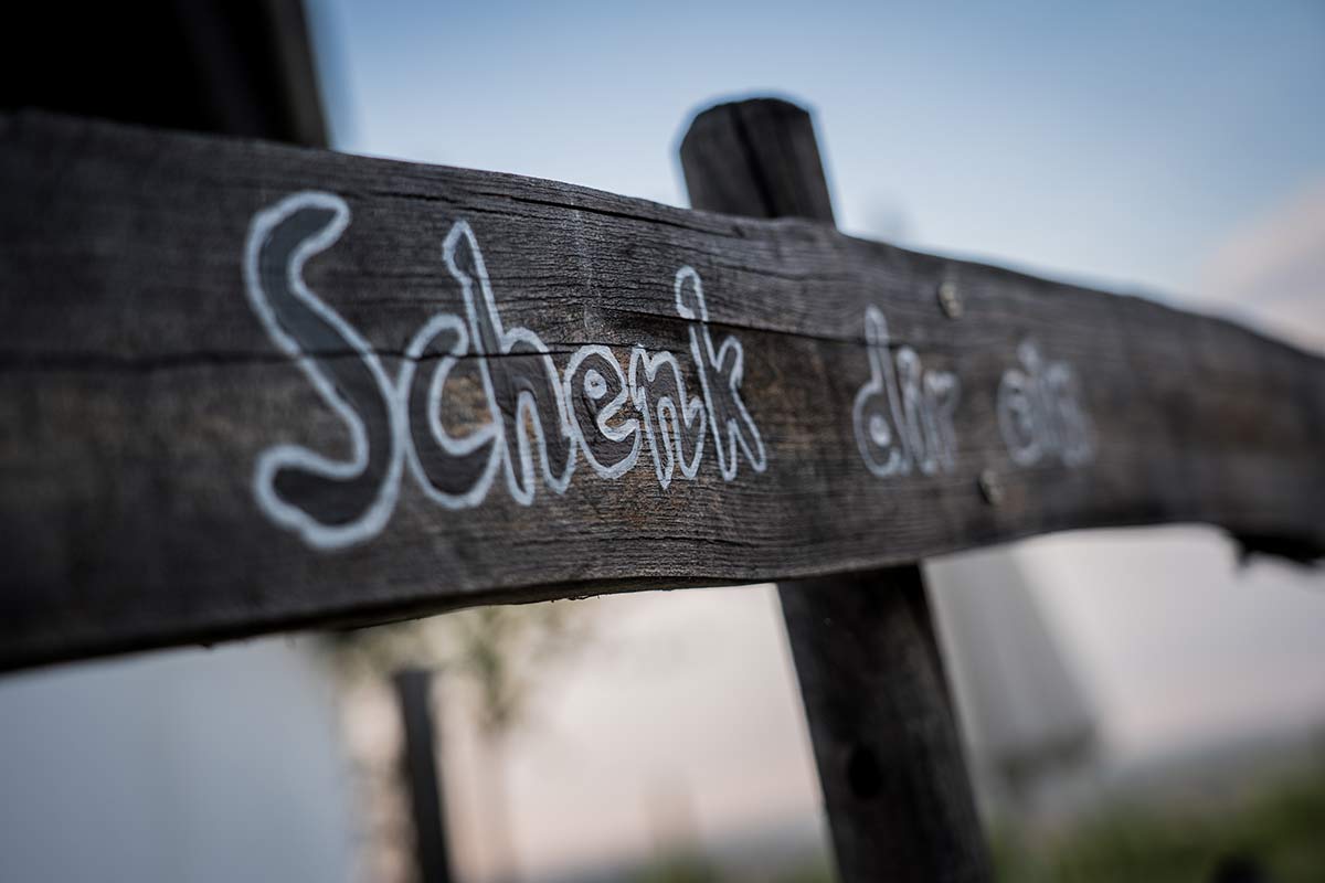 Holzschild Schenk dir ein