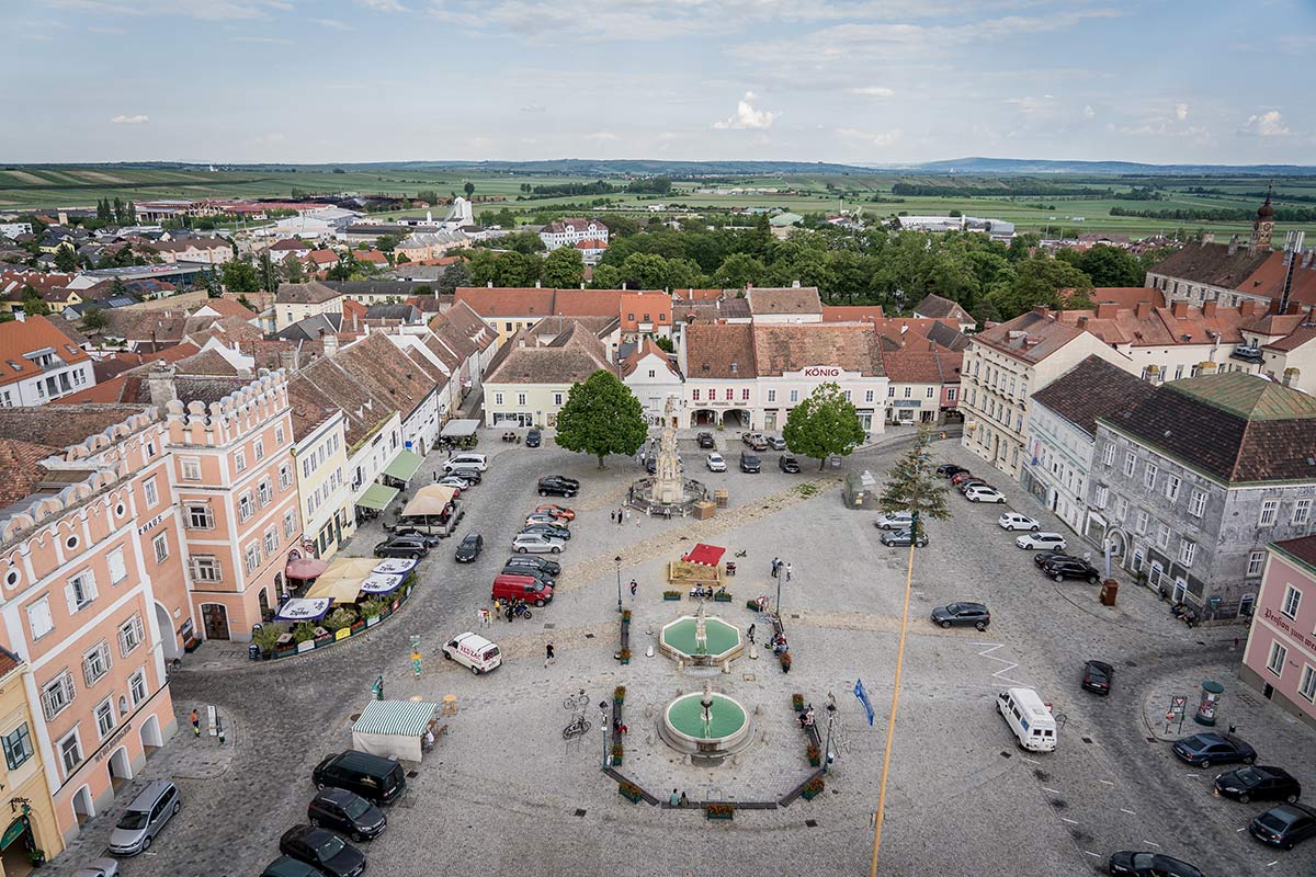 Retz Ausblick auf den Marktplatz