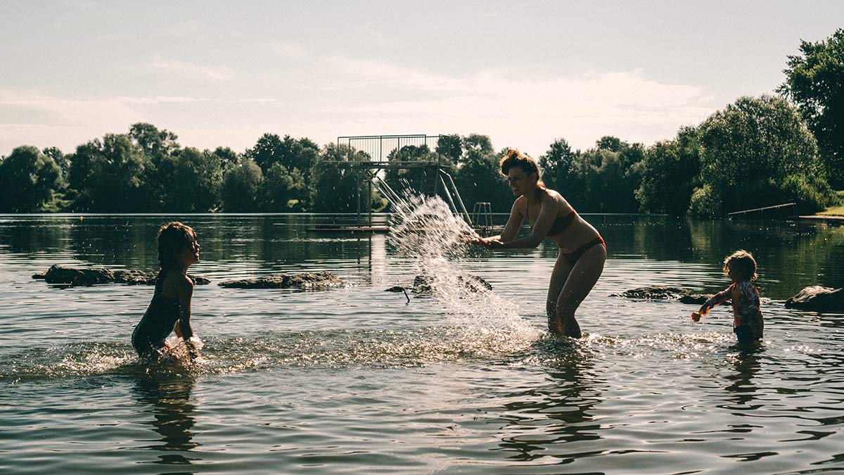 Wasser spielen Ostsee