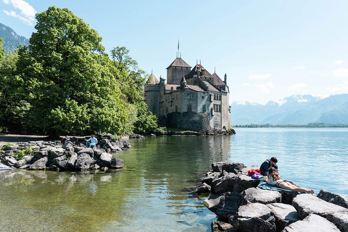 Schloss Chillon in Montreux in der Schweiz