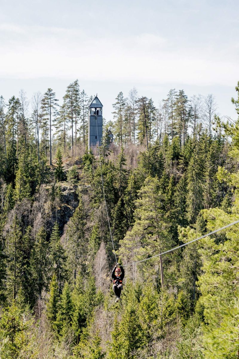 Zipline Familienurlaub Südschweden