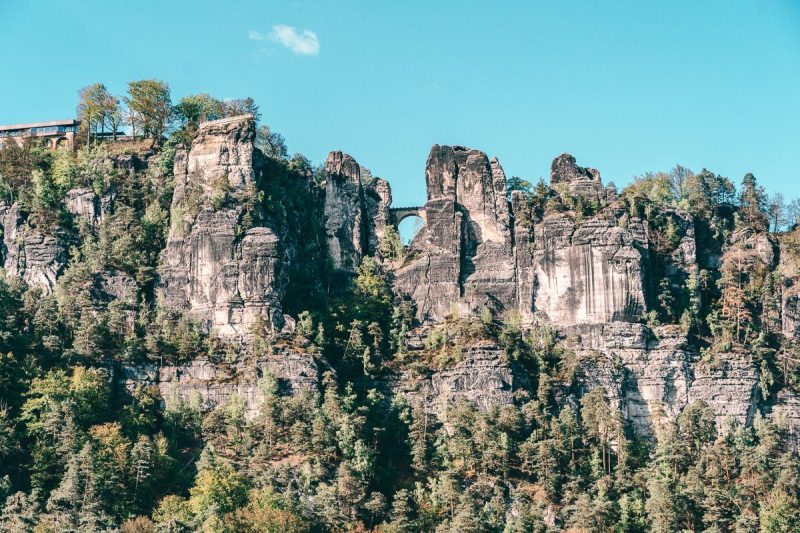 Blick auf die Bastei von Rathen