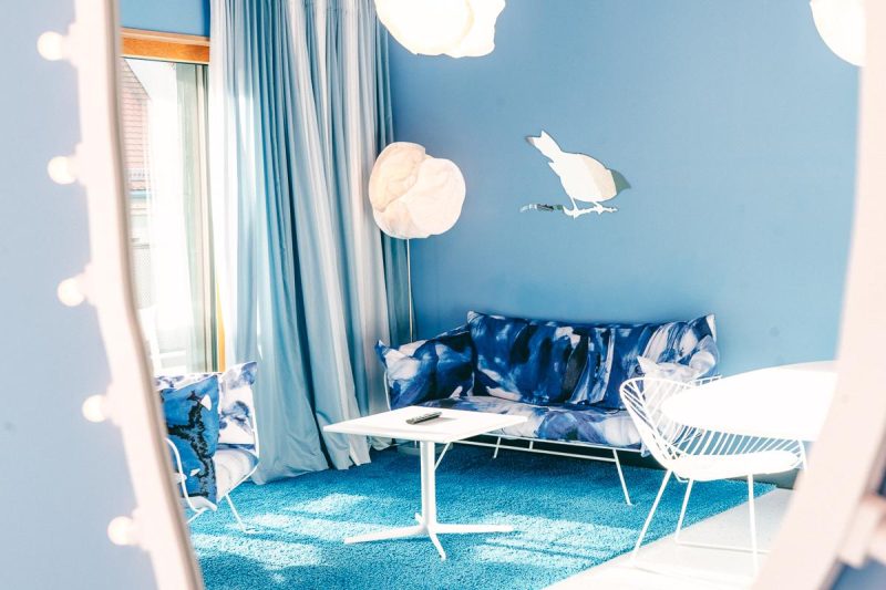 Wohnzimmer im Apartement Wolke 7 im Hotel Laurichhof