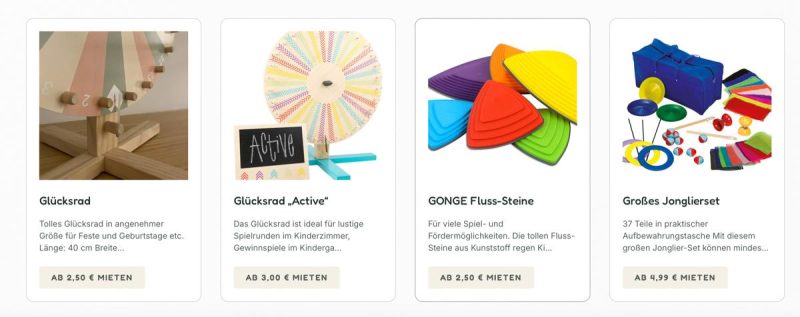 Mietservice Kinder und Babys